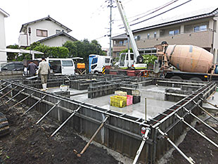 基礎 立上りコンクリート打設