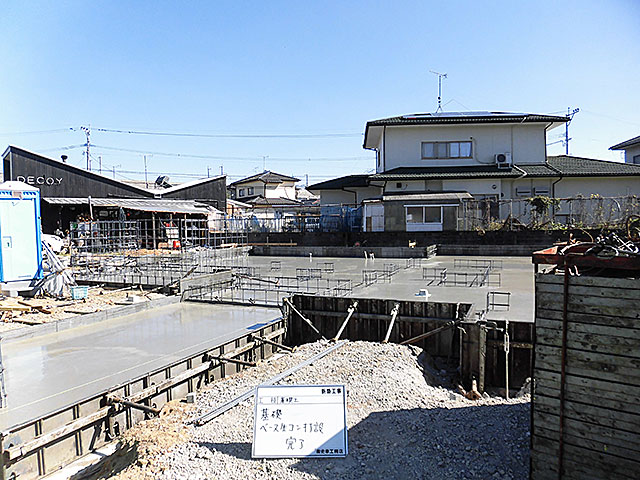 基礎工 ベーススラブ打設