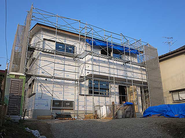 外壁通気シート貼