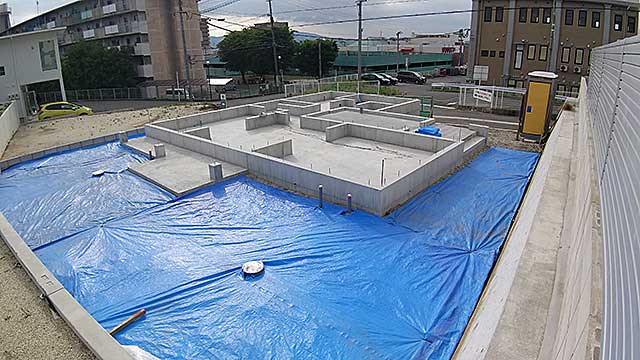敷地内全面養生