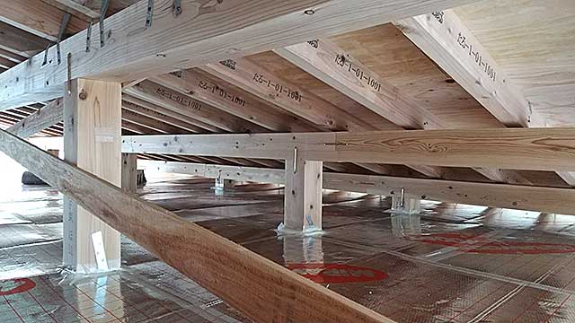 小屋裏 かすがい両面打ち 平金物