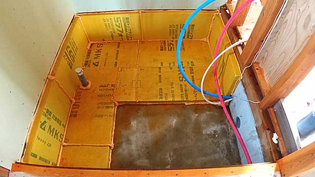 浴室1 基礎断熱 防蟻処理